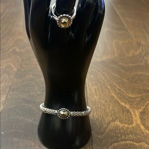 NWT, LAGOS Silver and Gold Ring and Bracelet Collection